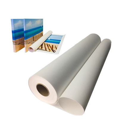 Latex / Eco Solvent Inkjet Poly Cotton Canvas Matte Finish สําหรับการพิมพ์ขนาดใหญ่