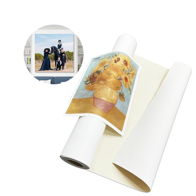 Inkjet 360gsm แมทต์ 100% ผ้าห่ม Canvas Roll สําหรับเครื่องพิมพ์ Hp