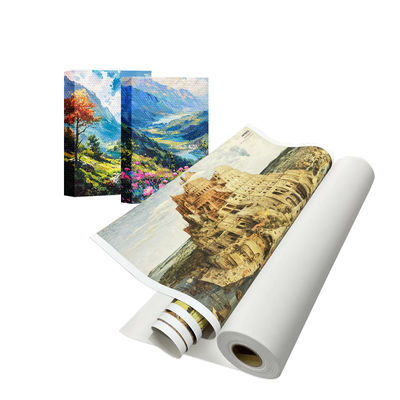380gsm Eco Solvent UV Latex Inkjet ม้วนผ้าใบโพลีคอตตอนเคลือบเงา
