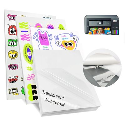 ใบสติ๊กเกอร์ PET หน้าผิวโปร่งกันน้ํา 80gsm