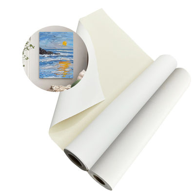 ความทนทานสูง Matte Inkjet 360gsm คันวาสผ้าหอมบริสุทธิ์ สําหรับตกแต่งผนัง