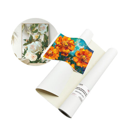 โฟเมทขนาดใหญ่มืออาชีพ 380gsm แมท Eco Solvent Inkjet Polycotton Canvas Roll สําหรับการพิมพ์ดิจิตอล Inkjet