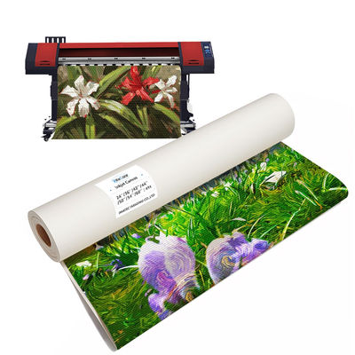 กันน้ำได้ Polycotton Canvas Water-based Inkjet Printing 400gsm Canvas Roll