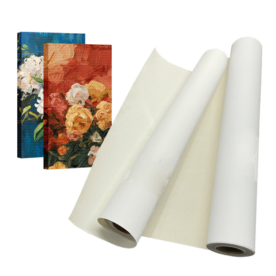 การพิมพ์หมึกดิจิตอล Aqueous 380gsm Polycotton Canvas Roll