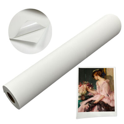 350gm Matte Textured Waterproof Self-Adhesive Canvas สําหรับงานปั้นผนังและตกแต่งบ้านระดับพรีเมี่ยม