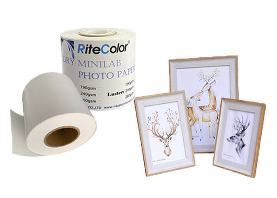 Micro Porous Minilab Instant Dry Inkjet กระดาษภาพถ่ายเคลือบเงาสูงสำหรับ Fuji DX100