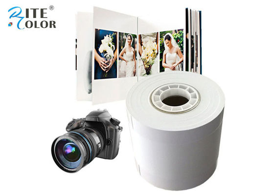 กระดาษภาพถ่าย Minilab เคลือบเงา 260 แกรม 152 ซม. 65 ม. สำหรับ Fuji Frontier