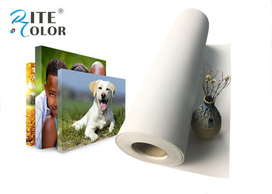 การพิมพ์โปสเตอร์กลางแจ้ง Matte Polyester Inkjet Canvas Blank White 280gsm